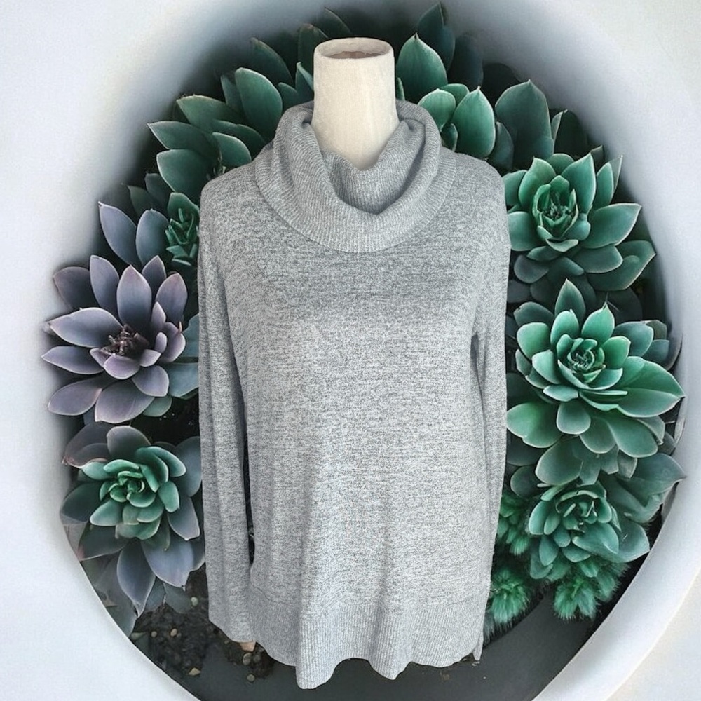 Gap Grey Cowl Neck Tunic Sweater